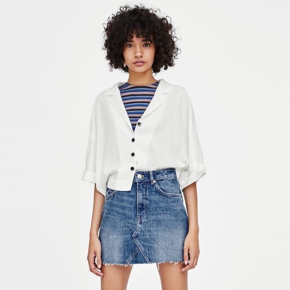 Zara denim mini skirt Large - Picture 1 of 4